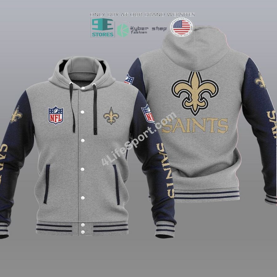 new orleans saints baseball hoodie jacket 2 61029