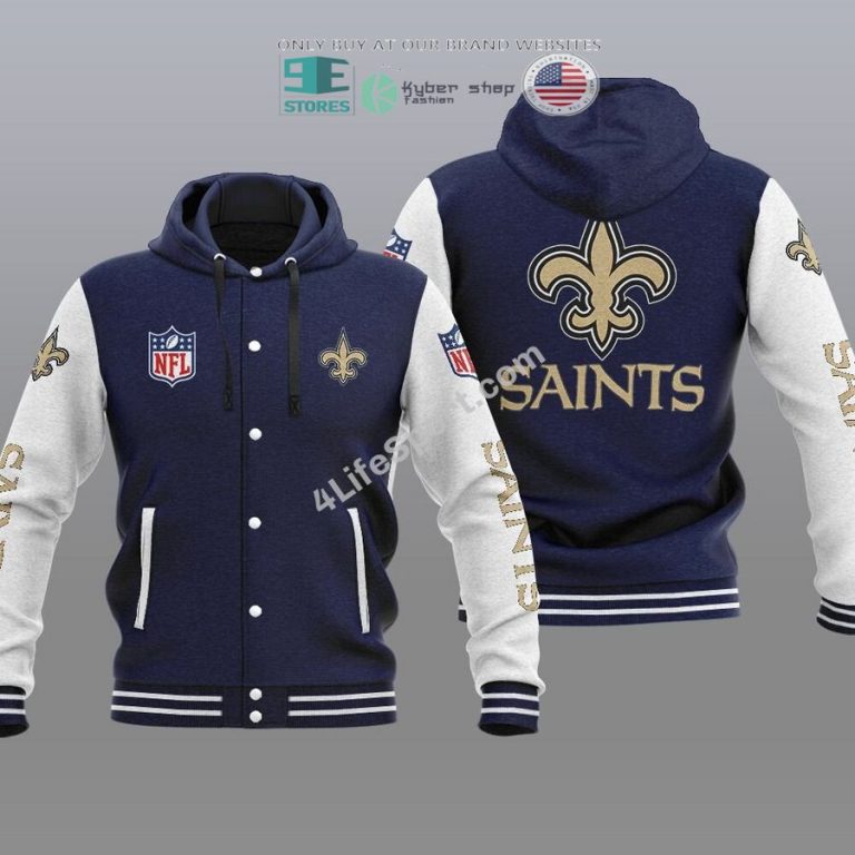 new orleans saints baseball hoodie jacket 3 79676