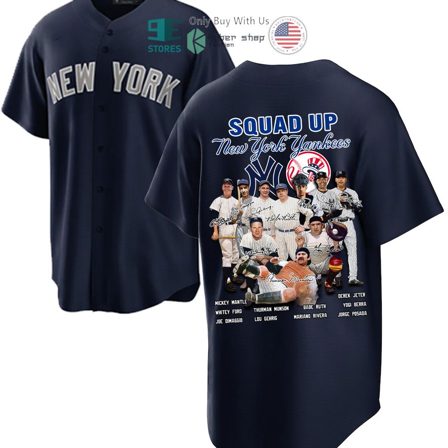 new york yankees squad up players name baseball jersey 1 70585