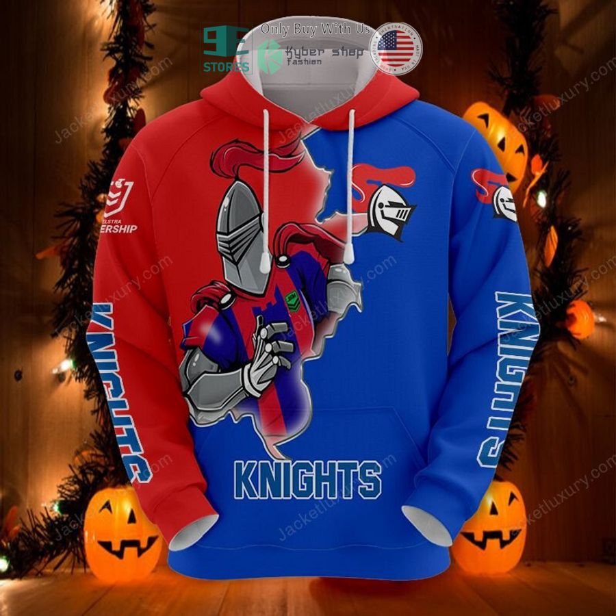 newcastle knights mascot 3d hoodie polo shirt 1 25658