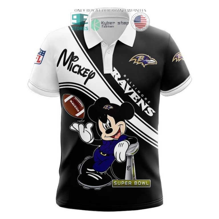 nfl baltimore ravens mickey mouse black white shirt hoodie 3 16151