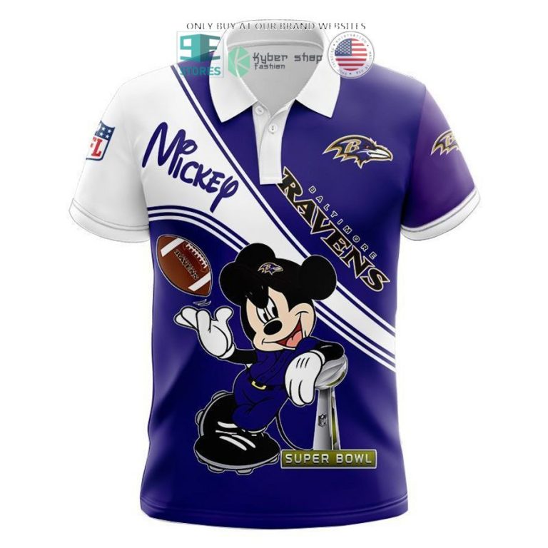 nfl baltimore ravens mickey mouse purple white shirt hoodie 3 88305