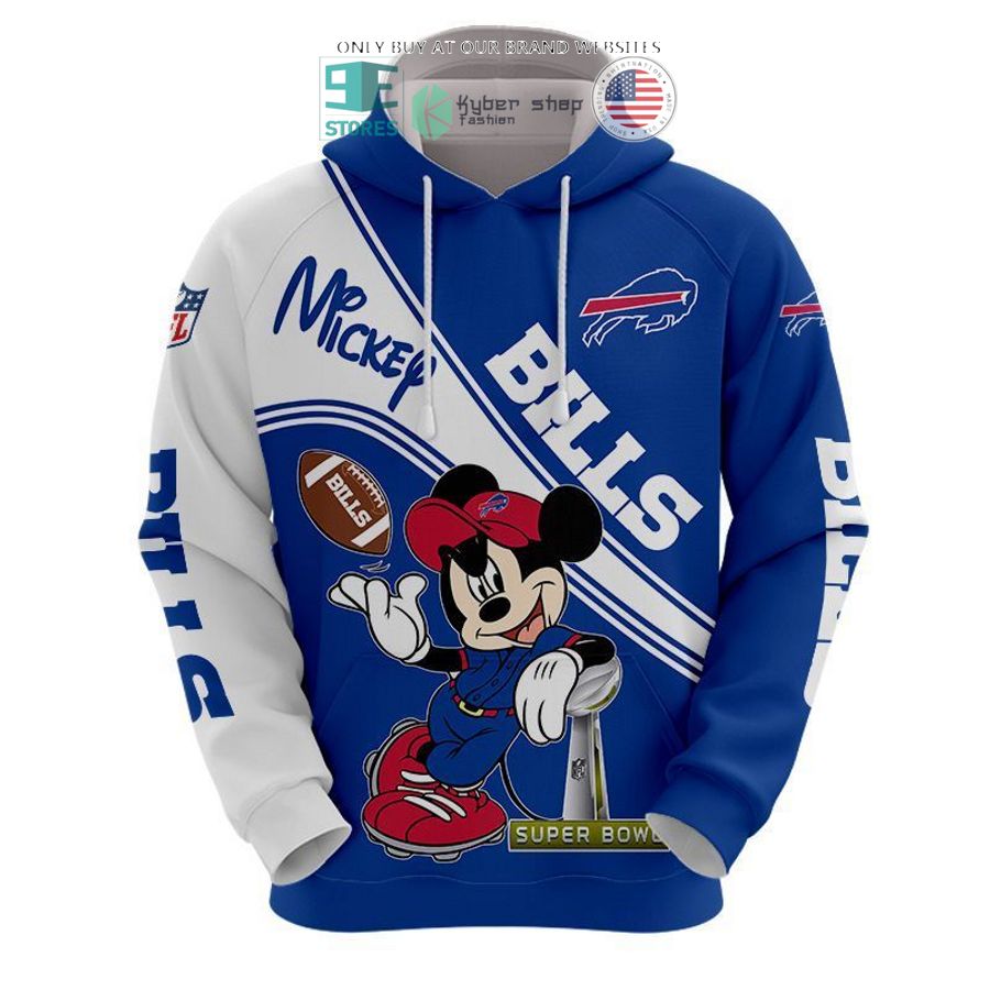 nfl buffalo bills mickey mouse blue white shirt hoodie 1 75841