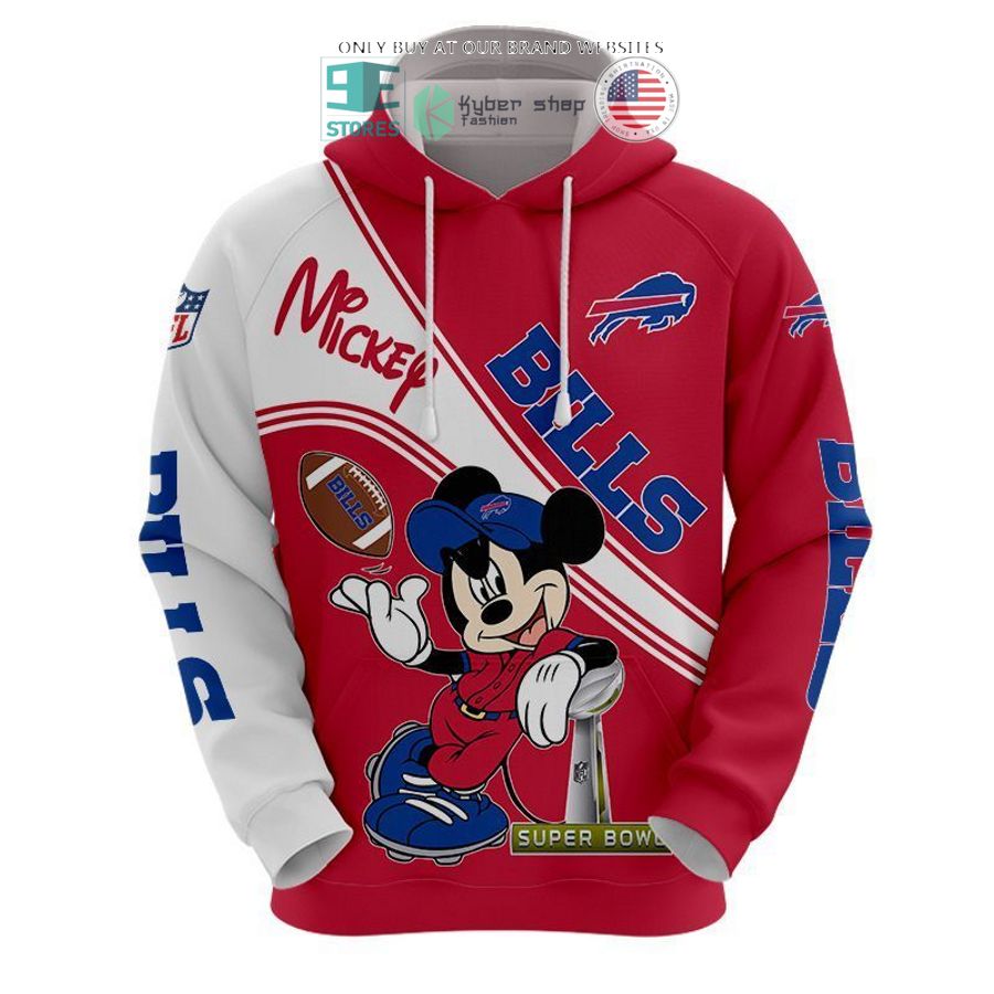 nfl buffalo bills mickey mouse red white shirt hoodie 1 13617