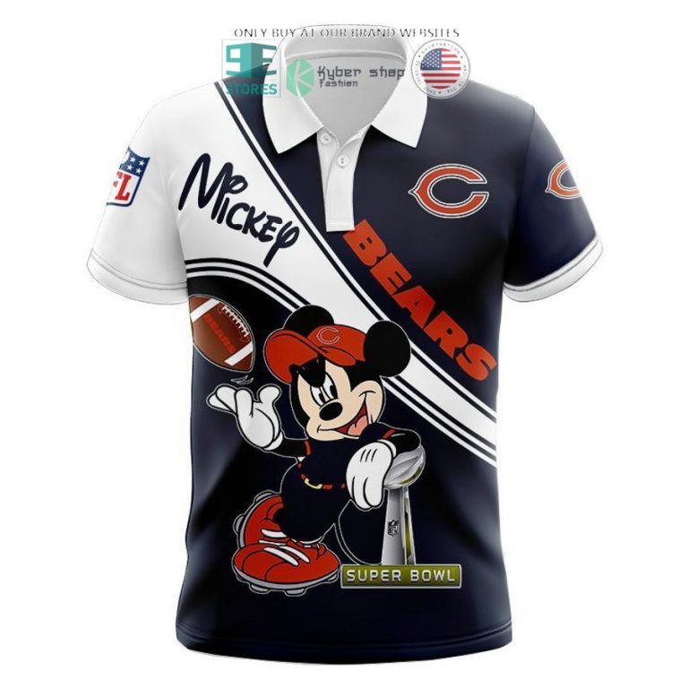 nfl chicago bears mickey mouse blue white shirt hoodie 3 1522