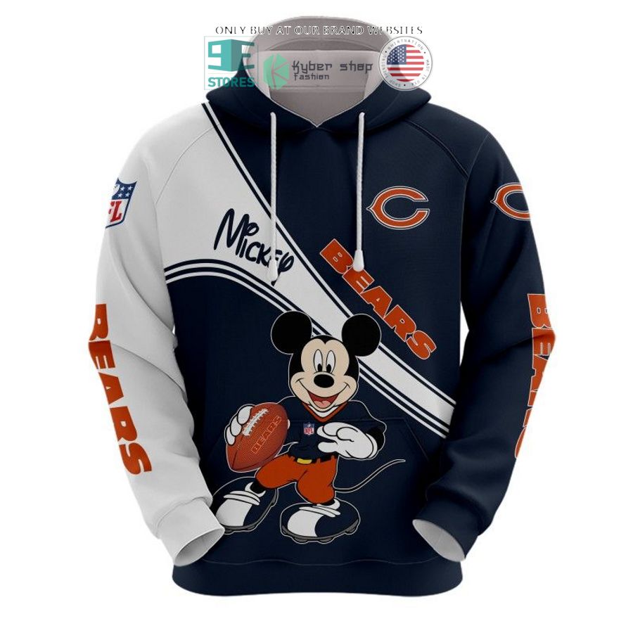 nfl chicago bears mickey mouse white blue shirt hoodie 2 21314