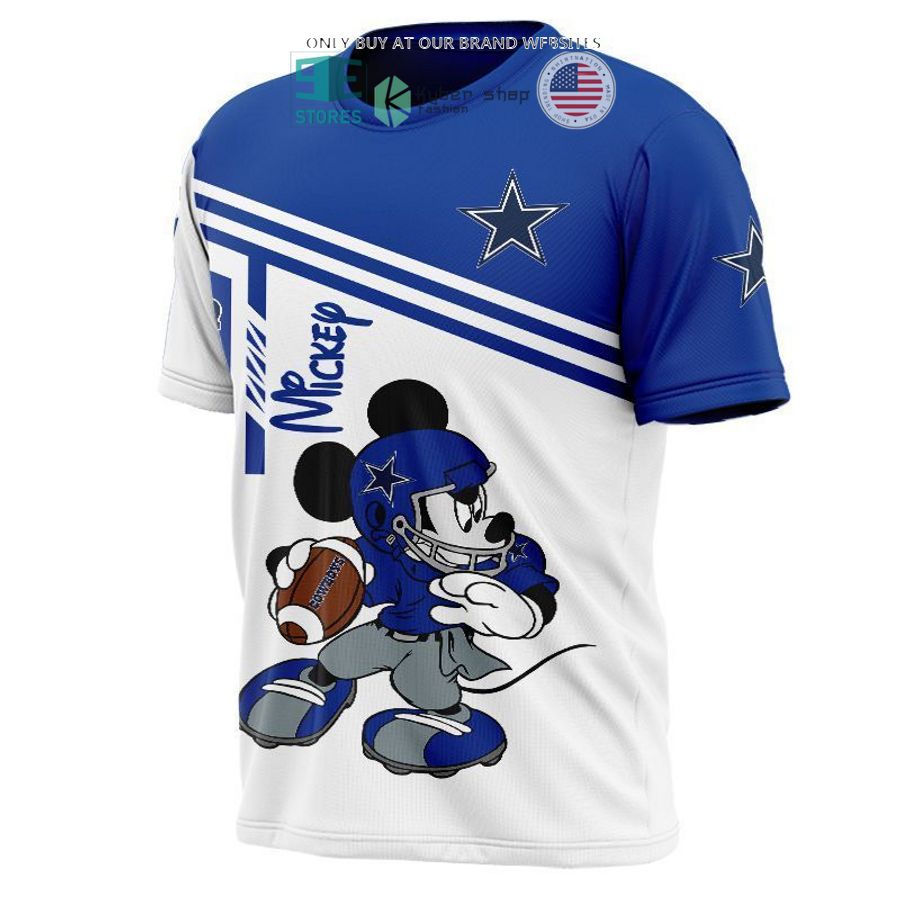nfl dallas cowboys logo mickey mouse blue white shirt hoodie 2 26863