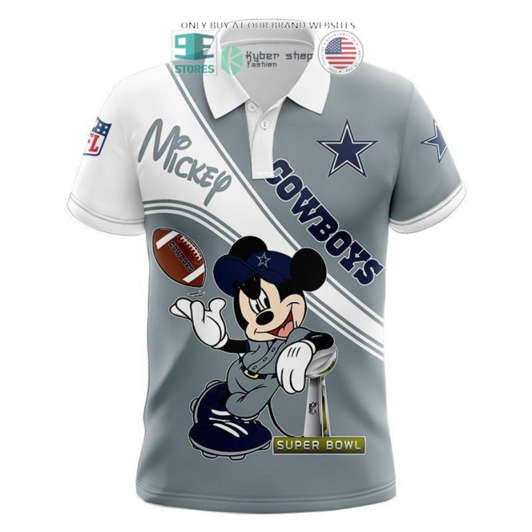 nfl dallas cowboys mickey mouse grey white shirt hoodie 3 25257