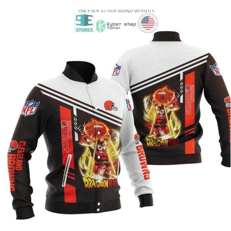 nfl dragon ball super super heroes cleveland browns white black 3d shirt hoodie 3 70479