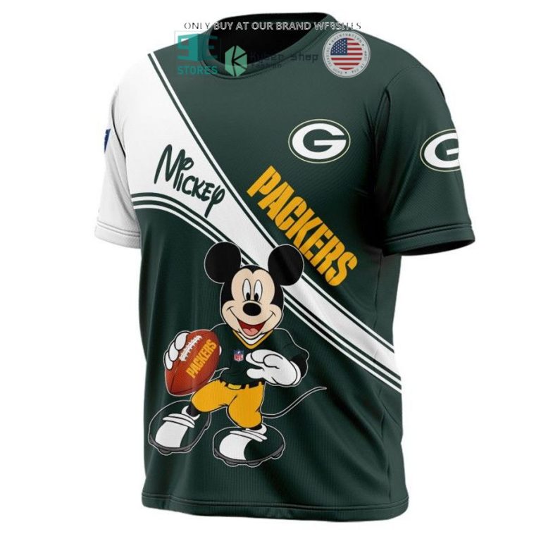 nfl green bay packers mickey mouse green white shirt hoodie 3 50090