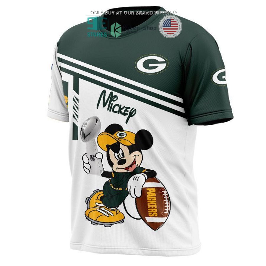 nfl green bay packers mickey mouse white green shirt hoodie 2 65240