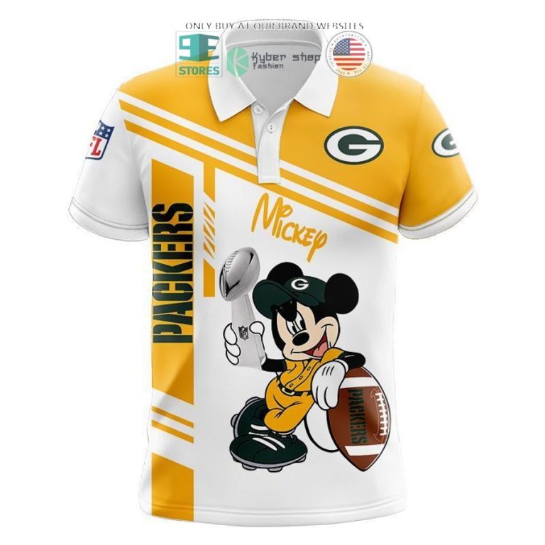 nfl green bay packers mickey mouse white yellow shirt hoodie 3 7570