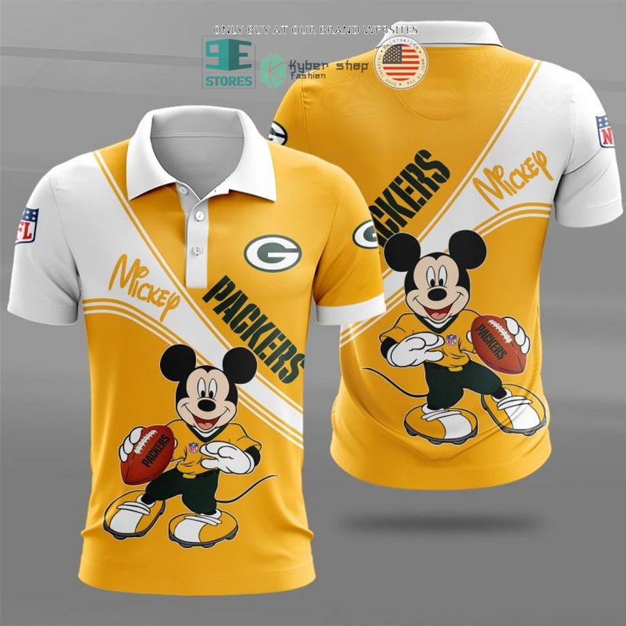 nfl green bay packers mickey mouse yellow white shirt hoodie 1 93460