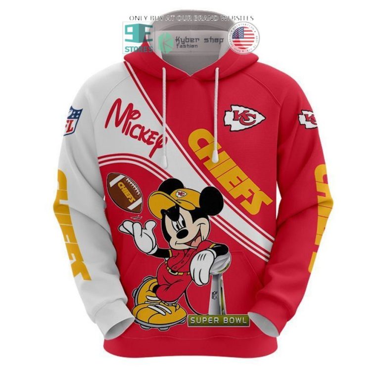 nfl kansas city chiefs mickey mouse red white shirt hoodie 1 58527