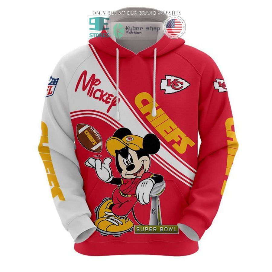 nfl kansas city chiefs mickey mouse red white shirt hoodie 1 58527