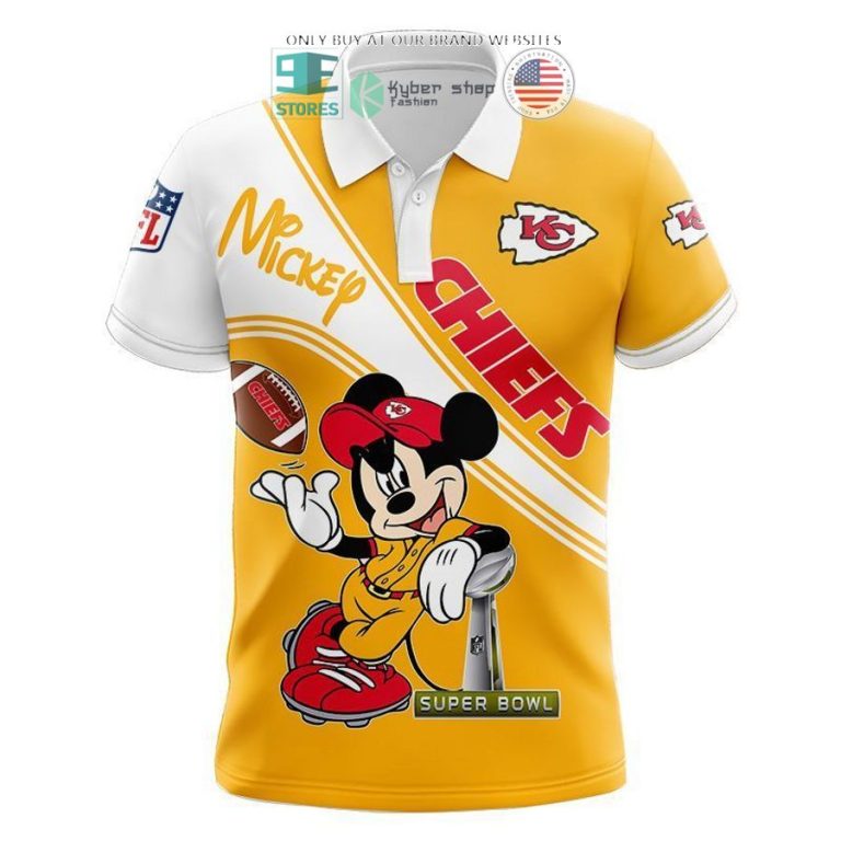 nfl kansas city chiefs mickey mouse yellow white shirt hoodie 3 36947