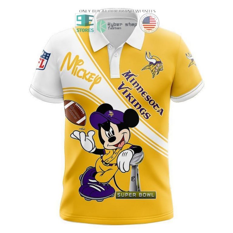 nfl minnesota vikings mickey mouse yellow white shirt hoodie 3 54536