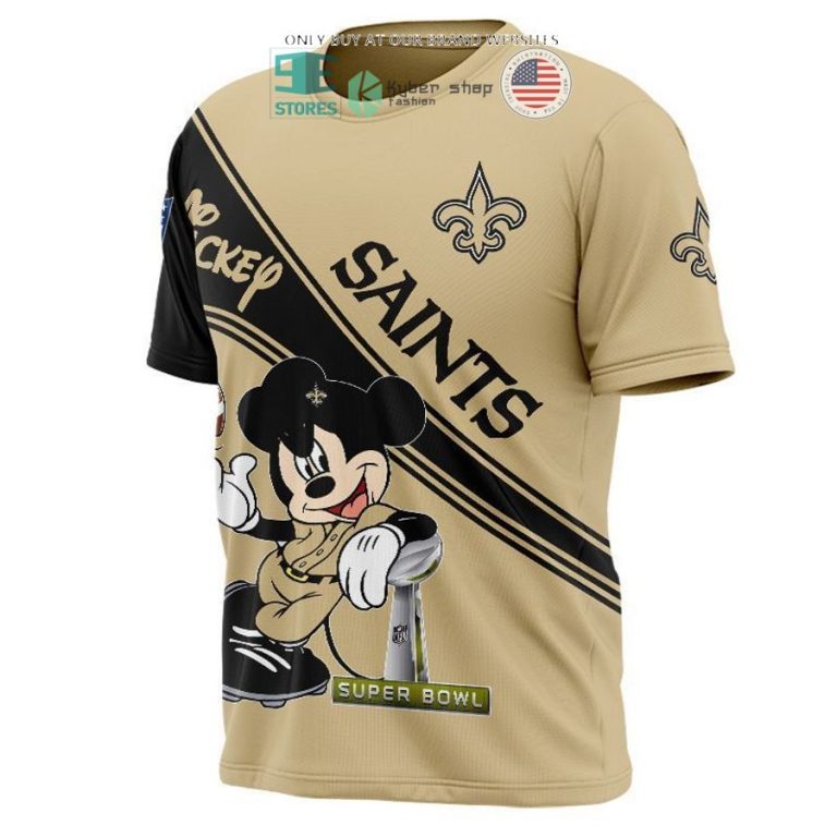 nfl new orleans saints mickey mouse khaki black shirt hoodie 2 56033