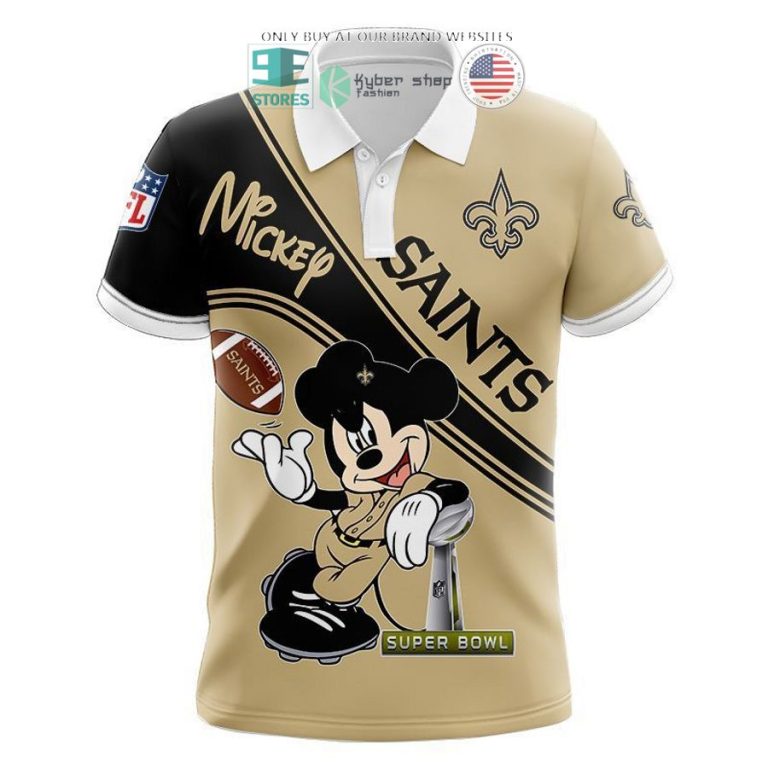 nfl new orleans saints mickey mouse khaki black shirt hoodie 3 41392