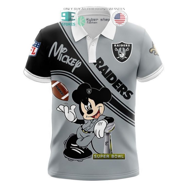 nfl oakland raiders mickey mouse grey black shirt hoodie 3 19327