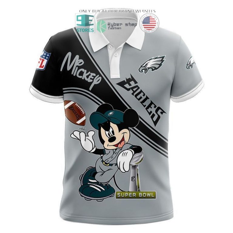 nfl philadelphia eagles mickey mouse grey black shirt hoodie 3 79313