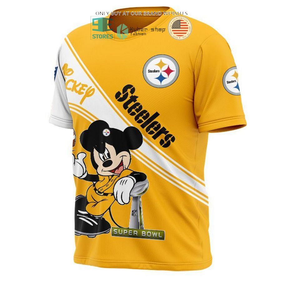 nfl pittsburgh steelers mickey mouse yellow white shirt hoodie 2 27107