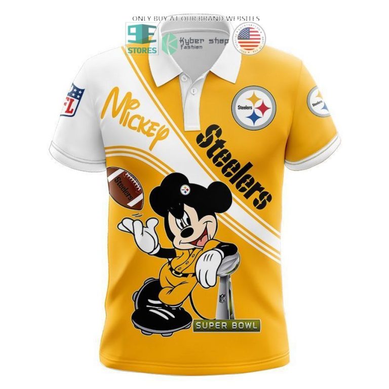 nfl pittsburgh steelers mickey mouse yellow white shirt hoodie 3 12736