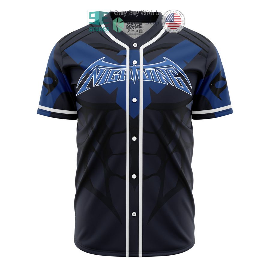 nightwing dc comics baseball jersey 1 30779