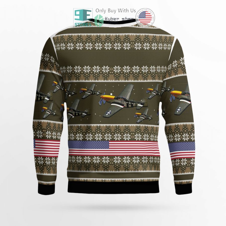north american p 51 mustang christmas sweater sweatshirt 3 28887