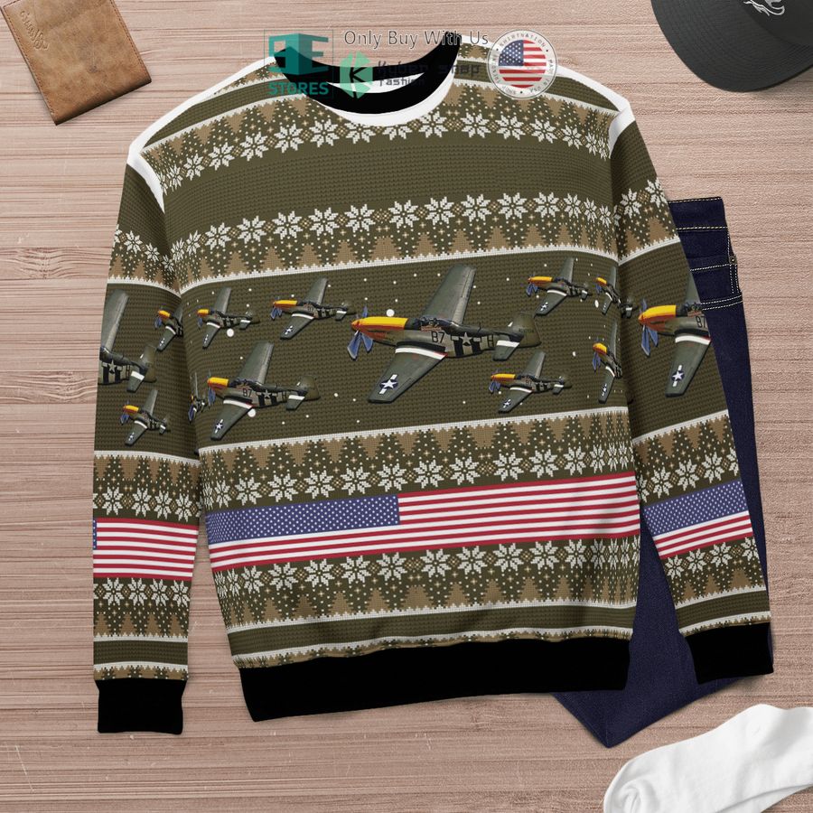 north american p 51 mustang christmas sweater sweatshirt 6 18878