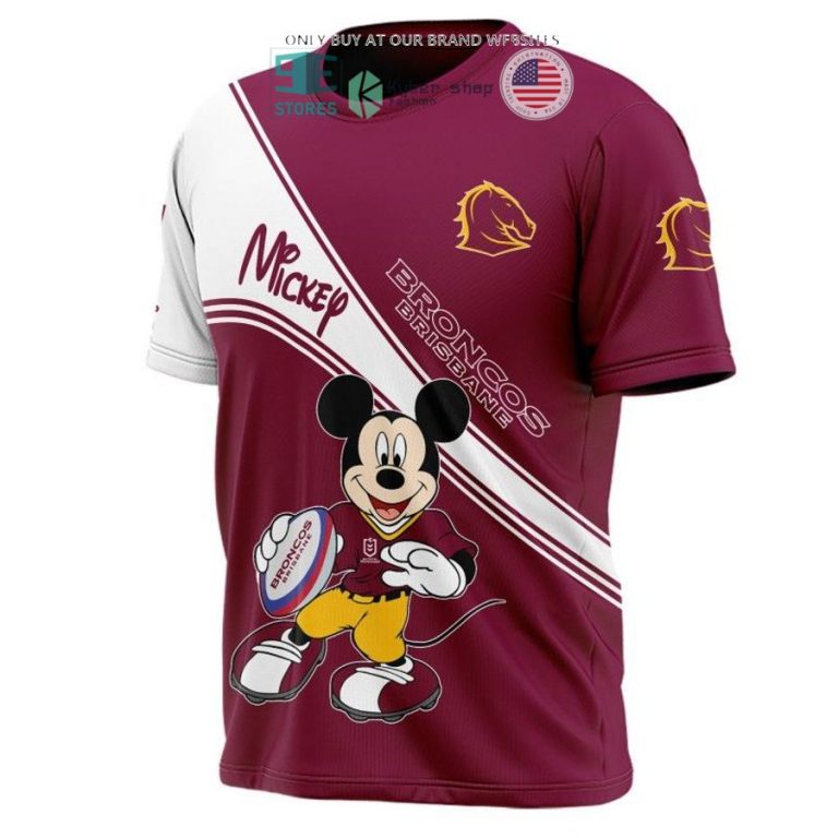 nrl brisbane broncos mickey mouse red white shirt hoodie 3 37997