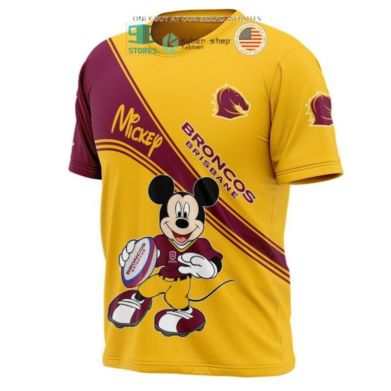 nrl brisbane broncos mickey mouse yellow red shirt hoodie 3 14545