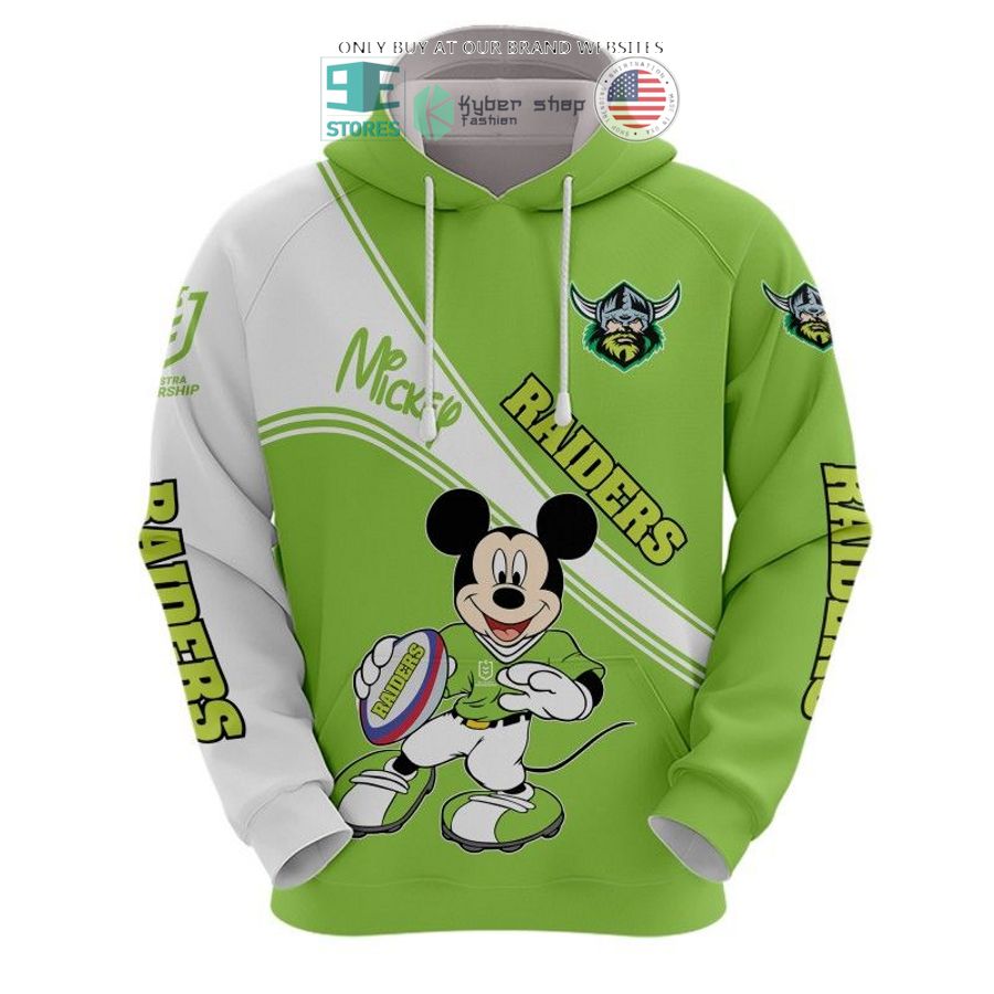 nrl canberra raiders mickey mouse green white shirt hoodie 2 83815