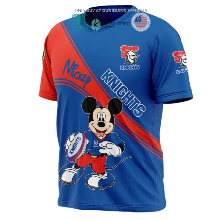 nrl newcastle knights mickey mouse blue red shirt hoodie 3 48451