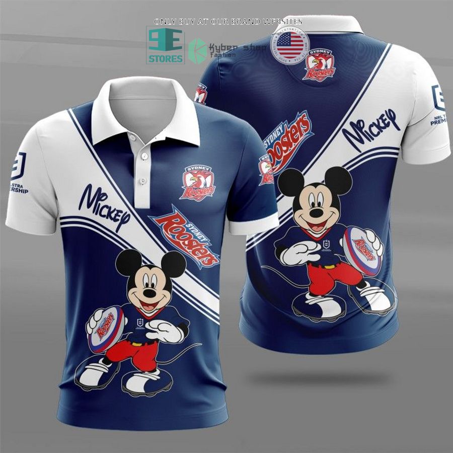 nrl sydney roosters mickey mouse blue white shirt hoodie 1 2232