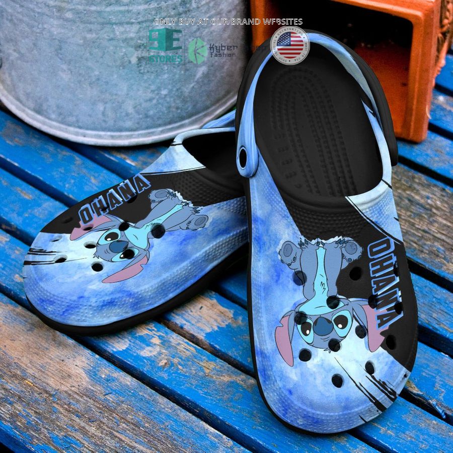 ohana stitch blue black crocs crocband shoes 1 83523