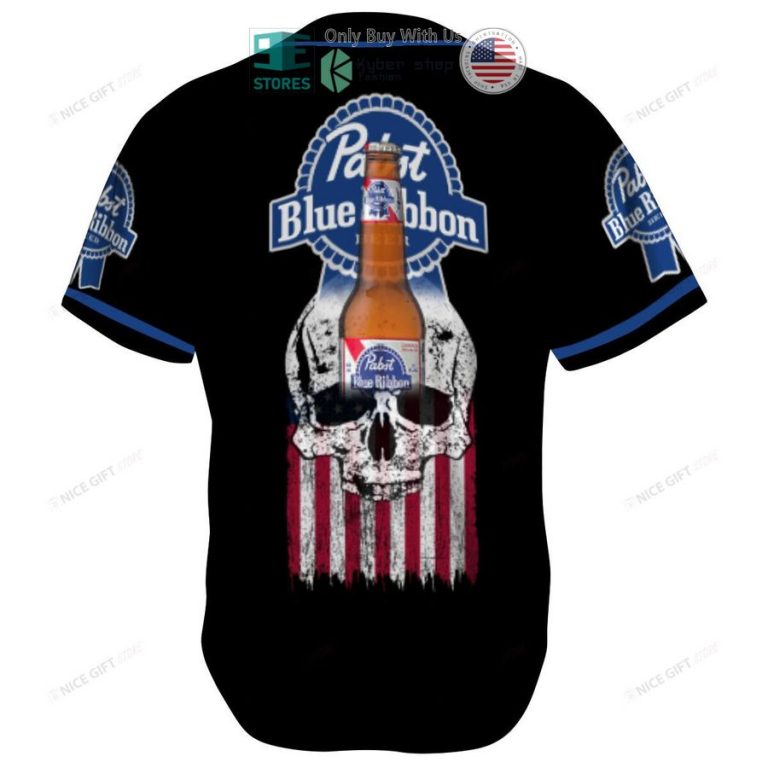 pabst blue ribbon skull united states flag black baseball jersey 3 20191