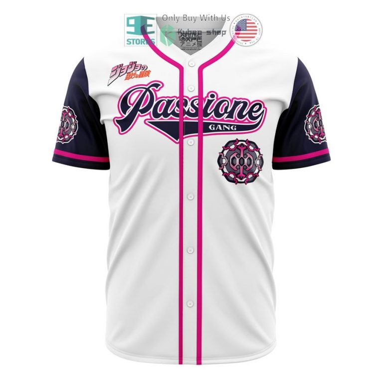 passione gang golden wind jojos bizarre adventure baseball jersey 2 22419