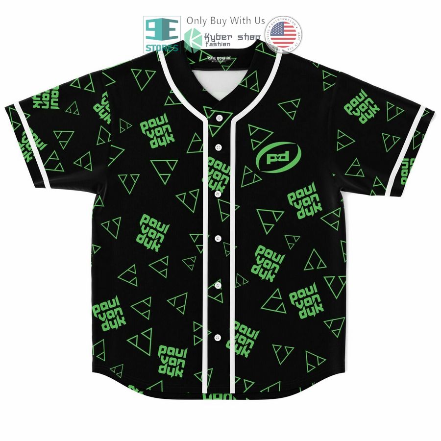 paul van dyk 13 black green baseball jersey 1 26509