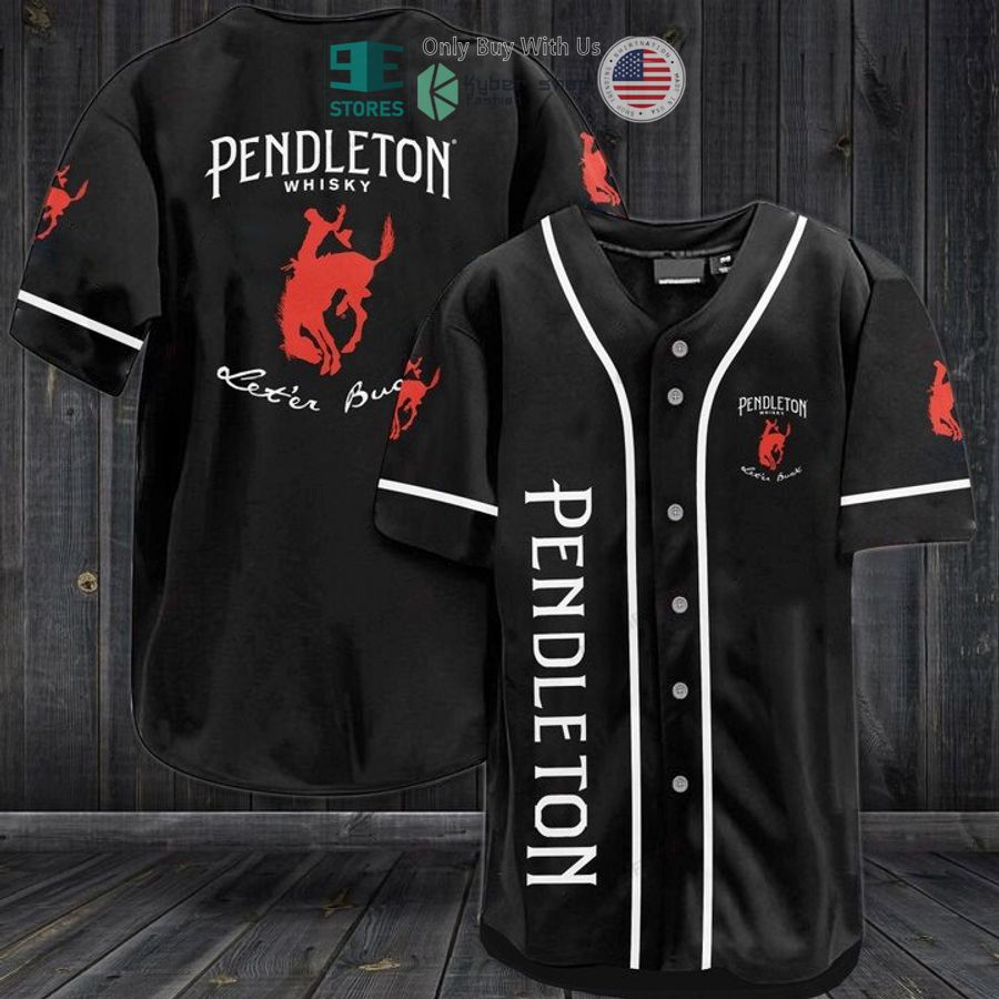 pendleton whisky logo black baseball jersey 1 51801