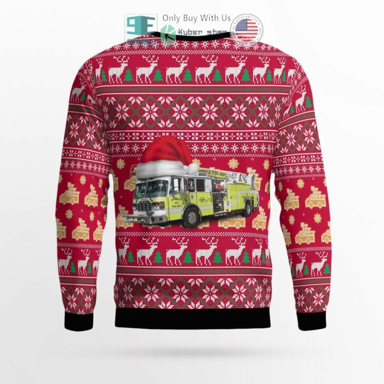 pennsylvania mcdonald volunteer fire department truck 12 christmas sweater sweatshirt 3 60863