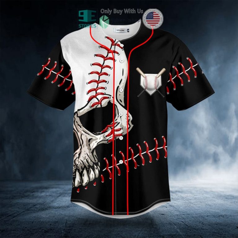 personalized 11 walk off ball n skull custom baseball jersey 3 25666