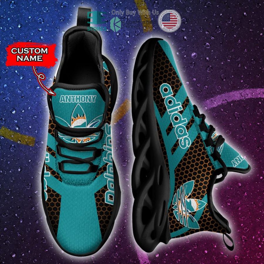personalized adidas miami dolphins max soul shoes 1 16412