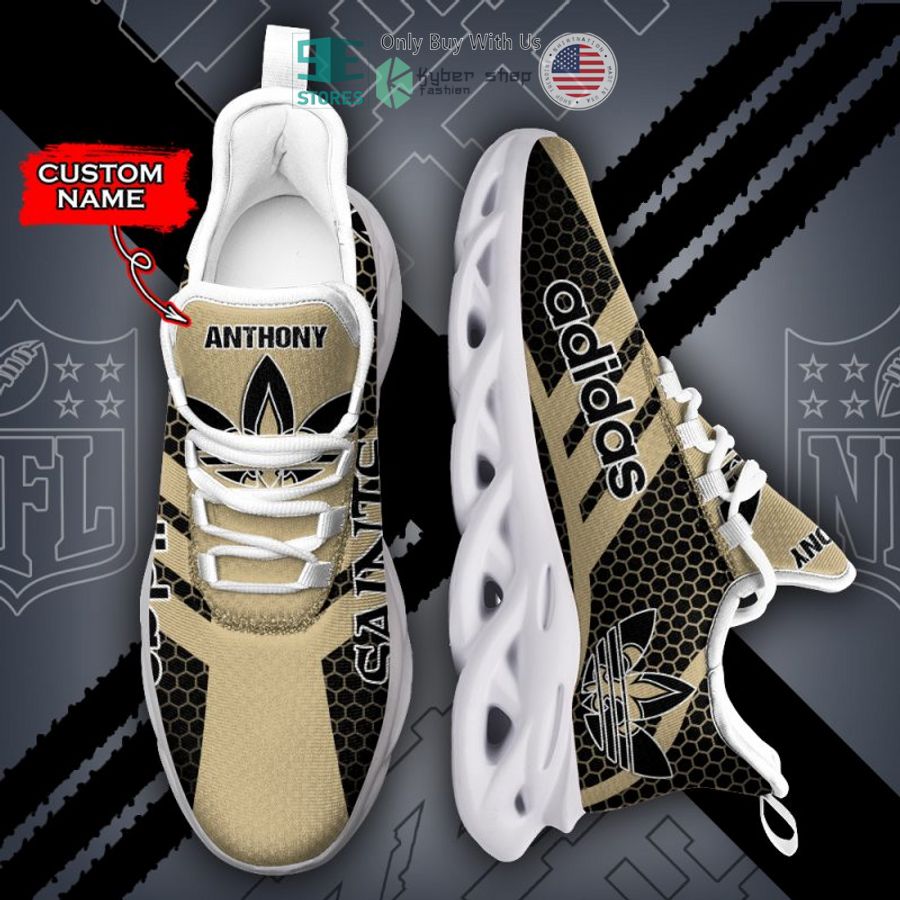 personalized adidas new orleans saints max soul shoes 2 3498
