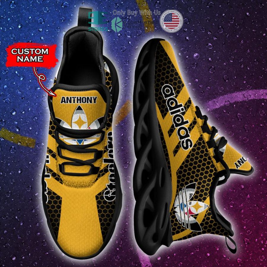 personalized adidas pittsburgh steelers max soul shoes 1 15380