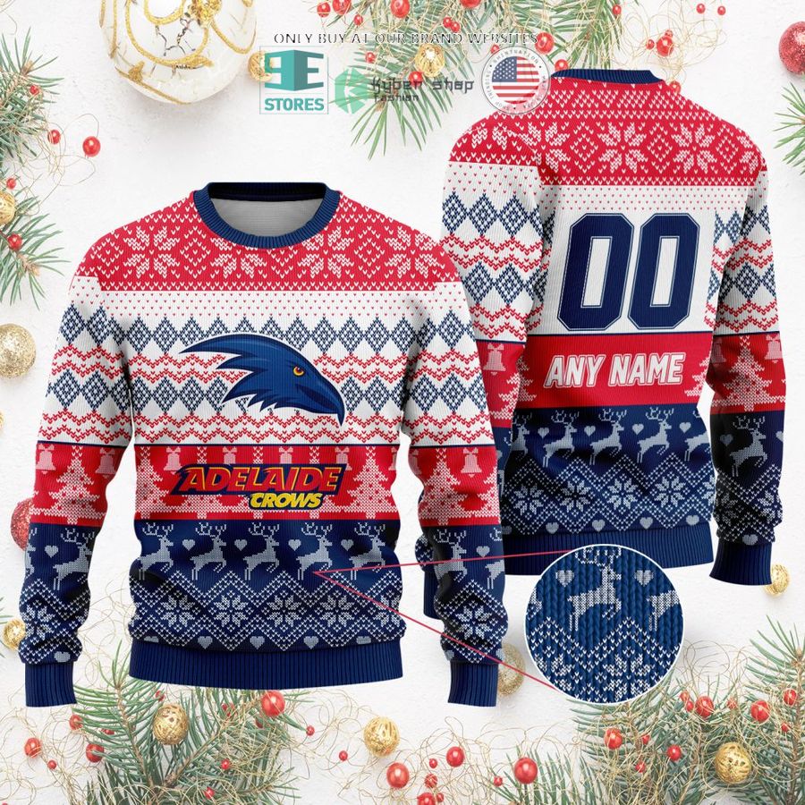 personalized afl adelaide crows christmas sweater sweatshirt 2 55609