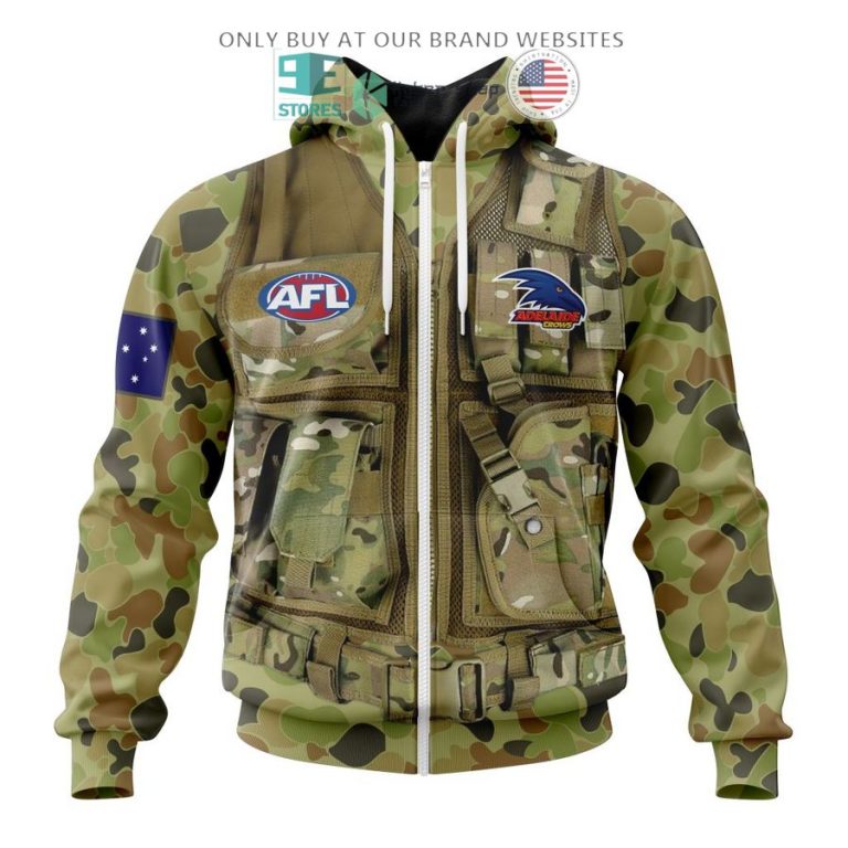 personalized afl adelaide crows special military camo 3d shirt hoodie 2 25995