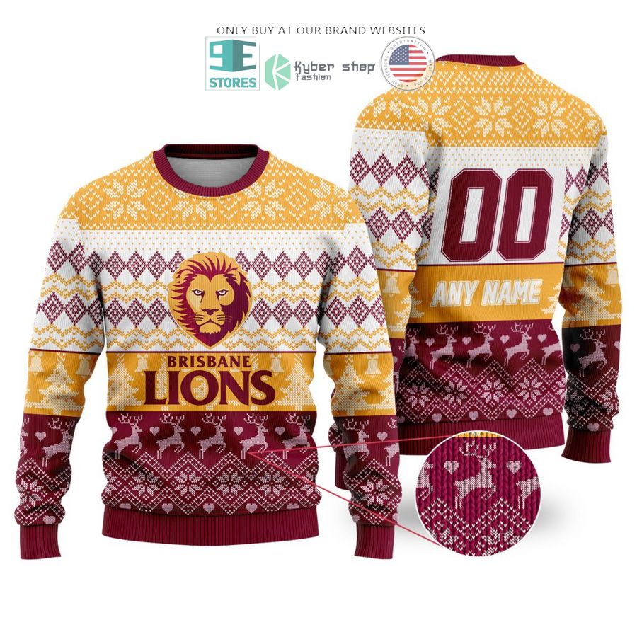 personalized afl brisbane lions christmas sweater sweatshirt 1 85704