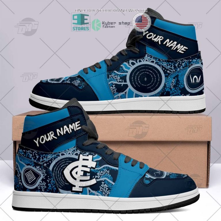 personalized afl carlton blues indigenous air jordan high top shoes 1 99929