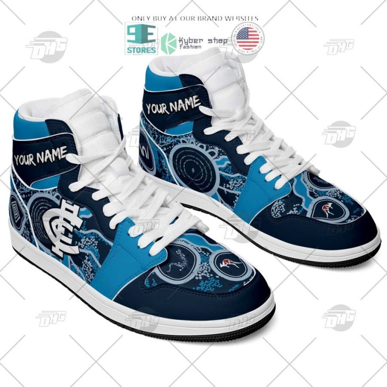 personalized afl carlton blues indigenous air jordan high top shoes 3 31126